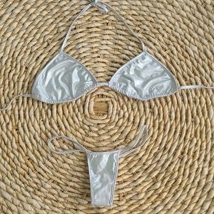 Silver foil bikini